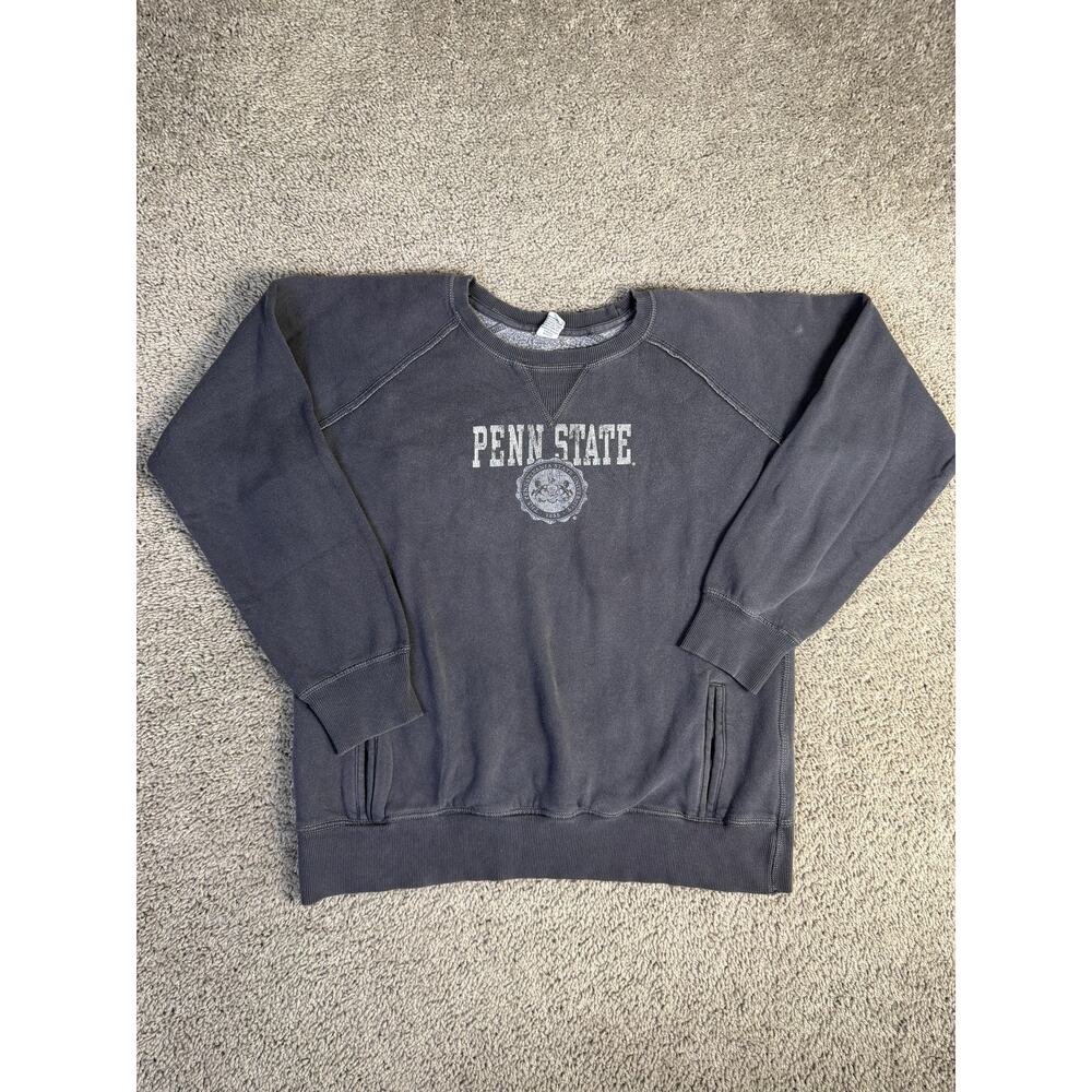 Vintage Penn State Nittany Lions Sweatshirt Mens XL Blue NCAA Football Single V